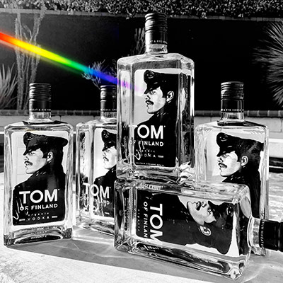 gay pride graphic created for Tom of Finland Vodka